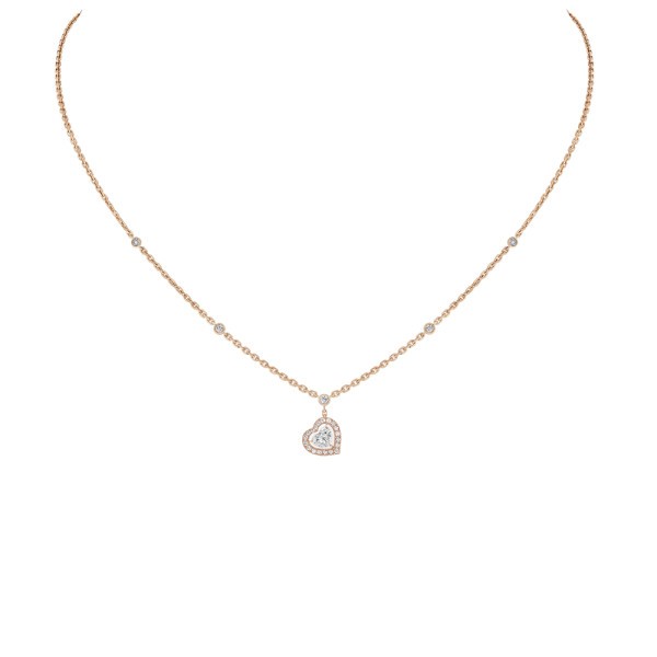 Necklace Messika Joy Heart in yellow gold and diamonds