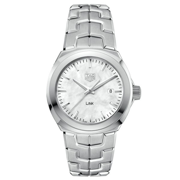 TAG Heuer Link quartz watch with mother-of-pearl dial stainless steel bracelet 32 mm