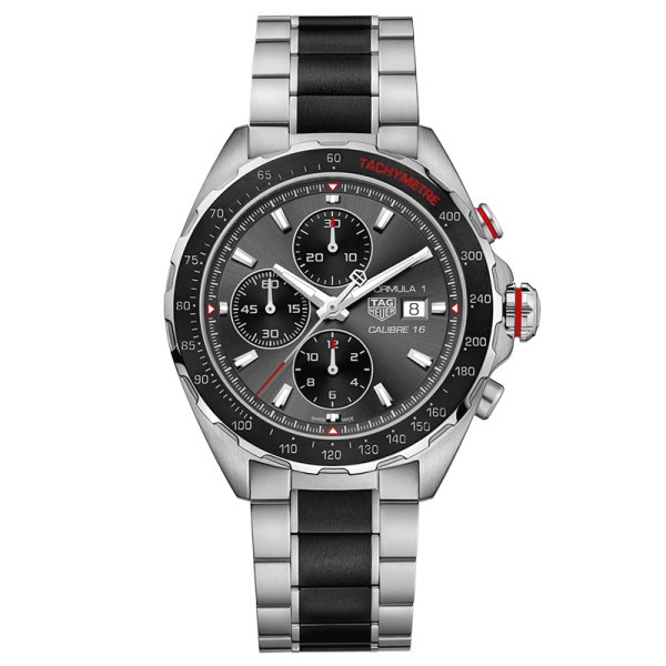 TAG Heuer Formula 1 Calibre 16 watch anthracite dial steel and ceramic bracelet 44 mm CAZ2012.BA0970