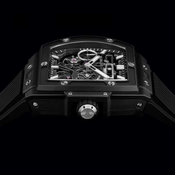 Montre Hublot Spirit of Big Bang Meca-10 Black Magic bracelet caoutchouc noir 45 mm