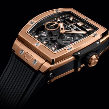 Montre Hublot Spirit of Big Bang Meca-10 King Gold bracelet caoutchouc noir 45 mm