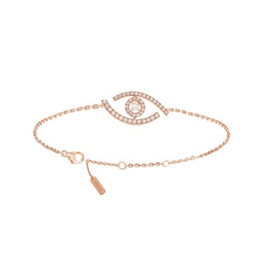 Bracelet Messika Lucky Eye Pavé en or rose et diamants