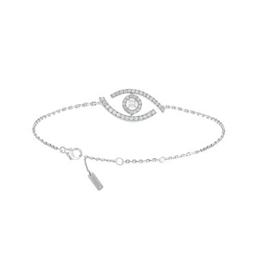 Bracelet Messika Lucky Eye Pavé en or blanc et diamants