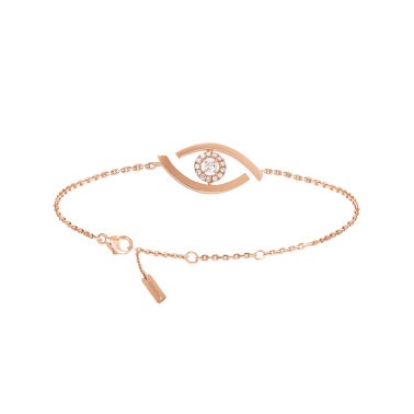 Bracelet Messika Lucky Eye en or rose et diamants