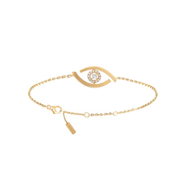 Bracelet Messika Lucky Eye in yellow gold and diamonds