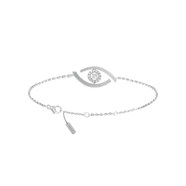 Bracelet Messika Lucky Eye en or blanc et diamants