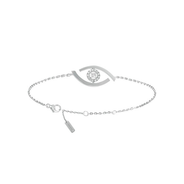 Bracelet Messika Lucky Eye in white gold and diamonds