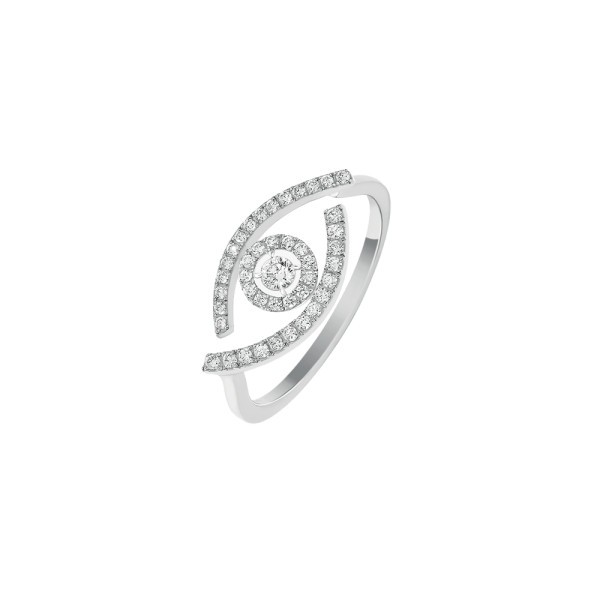 Ring Messika Lucky Eye Paved in white gold and diamonds