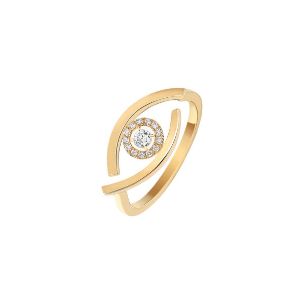 Ring Messika Lucky Eye in yellow gold and diamonds
