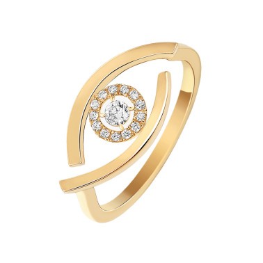 Bague Messika Lucky Eye en or jaune et diamants