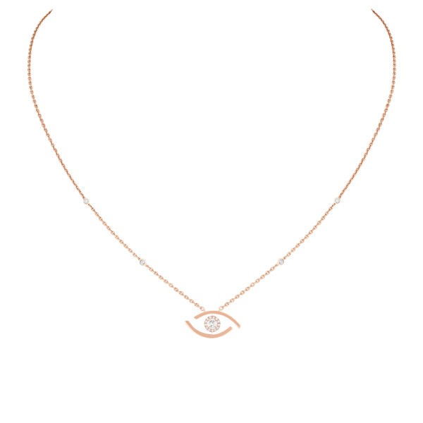 Collier Messika Lucky Eye en or rose et diamants