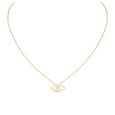 Collier Messika Lucky Eye en or jaune et diamants