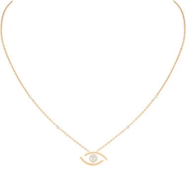 Collier Messika Lucky Eye en or jaune et diamants