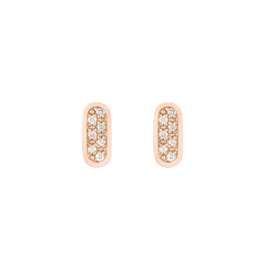 So Shocking Première fois Earrings pink gold and diamonds