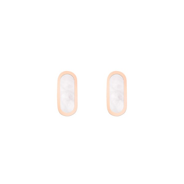 Boucles d'oreilles So Shocking Première fois en or rose et nacre