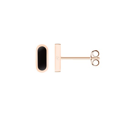 So Shocking Première fois Earrings pink gold and onyx