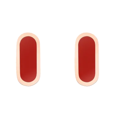 So Shocking Première fois Earrings pink gold and red ceramic