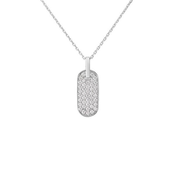 Collier So Shocking Singulière vertical en or blanc et diamants