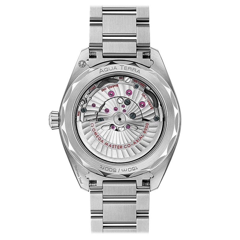 Montre Omega Seamaster Aqua Terra 150m Co-Axial Master Chronometer cadran bleu date bracelet acier 41 mm