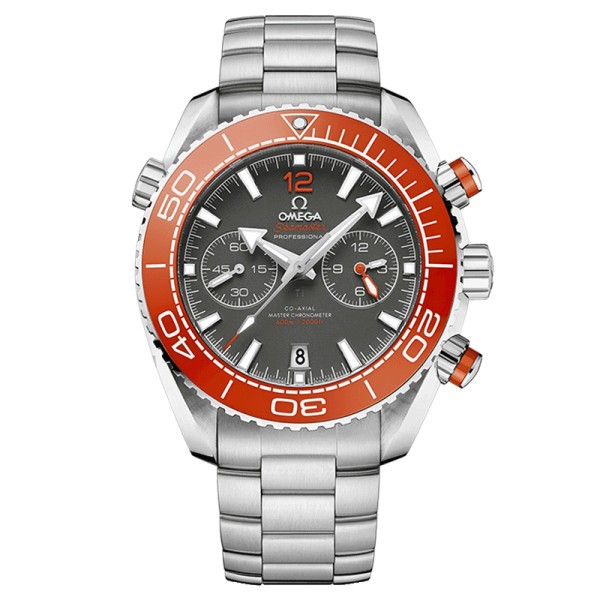 Omega Seamaster Planet Ocean 600m chronograph Co-Axial Master Chronometer watch steel stainless bracelet 45,5 mm