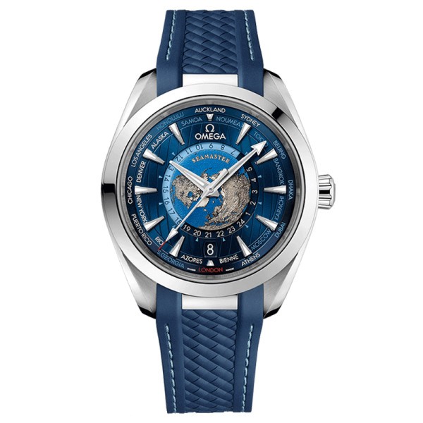 Omega Seamaster Aqua Terra 150m Co-Axial Master Chronometer watch GMT Worldtimer 43 mm