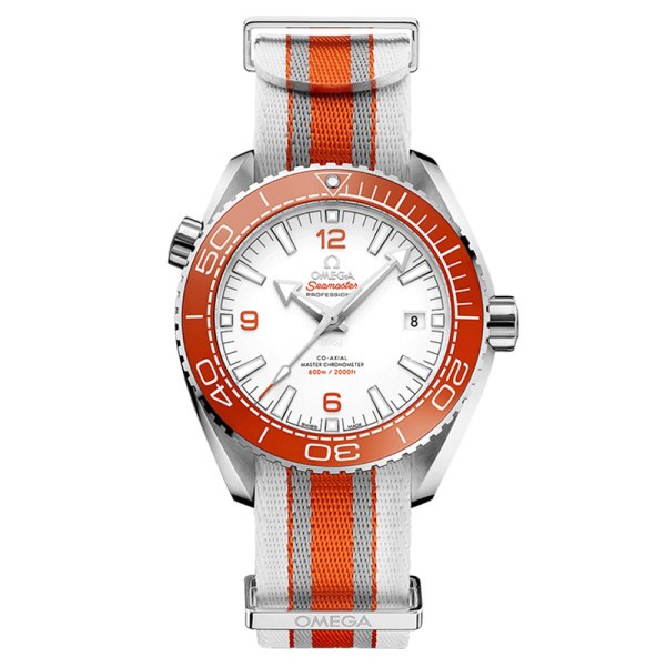 Omega Seamaster Planet Ocean 600m Co-Axial Master Chronometer watch white dial nato bracelet 43,5 mm