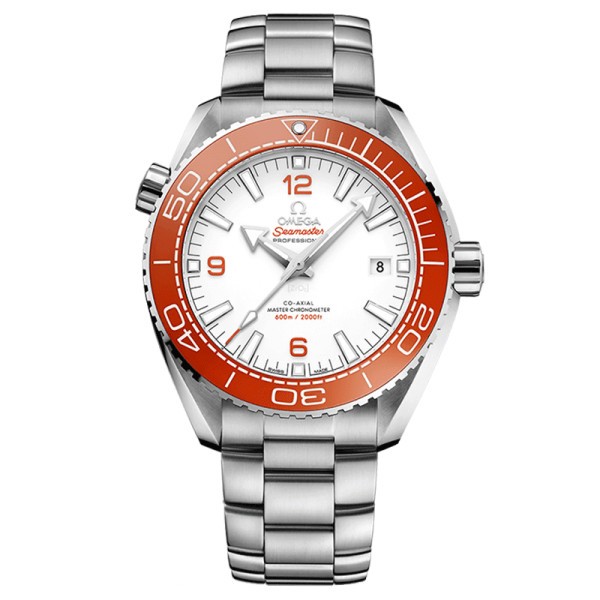 Montre Omega Seamaster Planet Ocean 600m Co-Axial Master Chronometer cadran blanc bracelet acier 43,5 mm