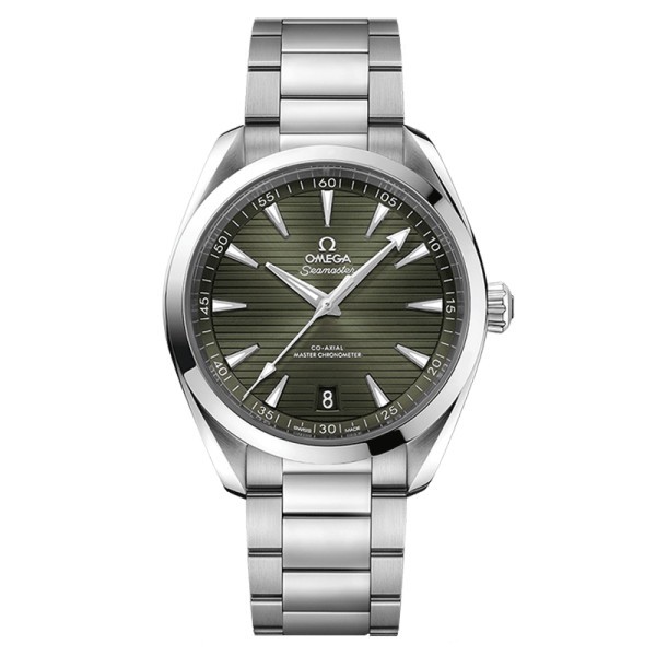 Montre Omega Seamaster Aqua Terra 150m Co-Axial Master Chronometer cadran kaki bracelet acier 41 mm