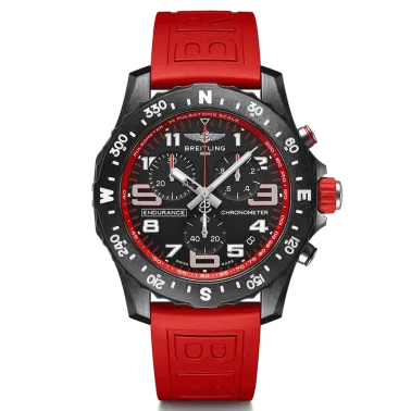 Montre Breitling Professional Endurance Pro cadran noir bracelet caoutchouc rouge 44 mm X82310D91B1S1