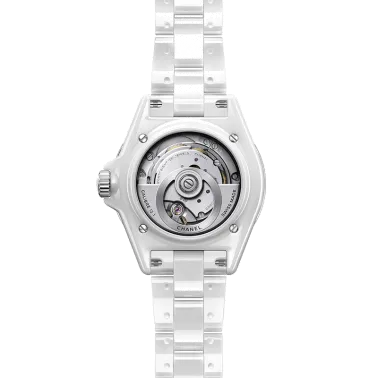 Montre CHANEL J12 index diamants bracelet céramique haute résistance blanche 38 mm