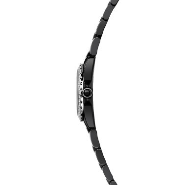 Montre CHANEL J12 lunette et index sertis bracelet céramique haute résistance noire 29 mm