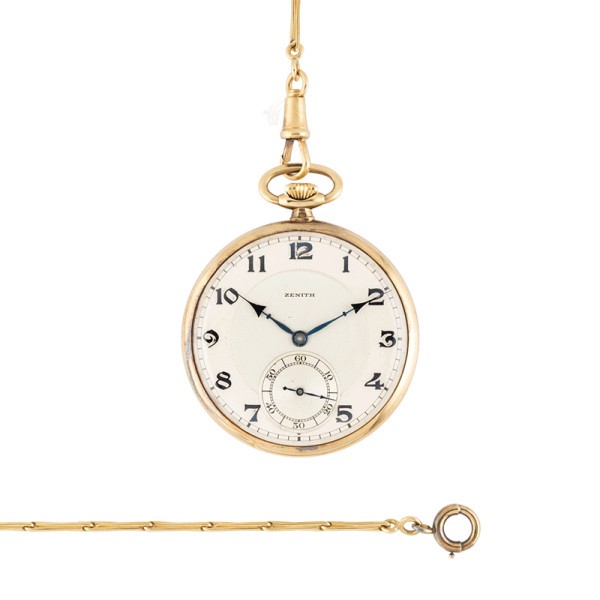 Zenith pocket watch in 18K yellow gold 20th Century