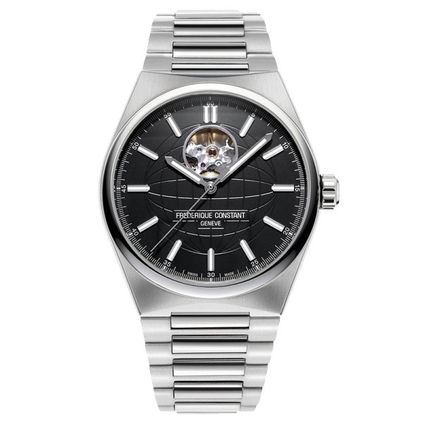 Frédérique Constant Highlife automatic heartbeat watch black dial stainless steel bracelet 41 mm
