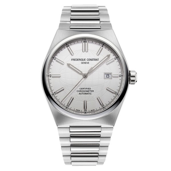 Frédérique Constant Highlife COSC watch white dial stainless steel bracelet 41 mm