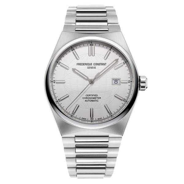 Montre Frédérique Constant Highlife COSC cadran blanc bracelet acier 41 mm FC-303S4NH6B