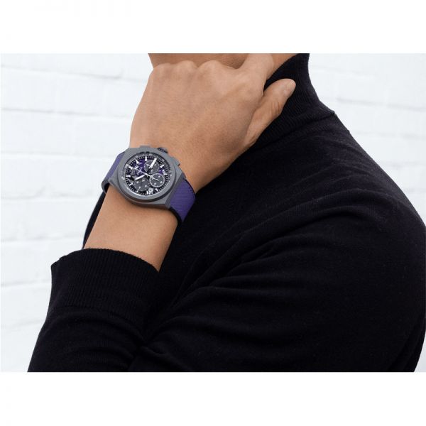 Zenith Defy El Primero 21 Ultraviolet watch purple rubber strap 44 mm