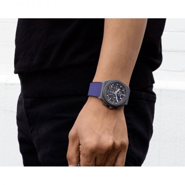 Zenith Defy El Primero 21 Ultraviolet watch purple rubber strap 44 mm