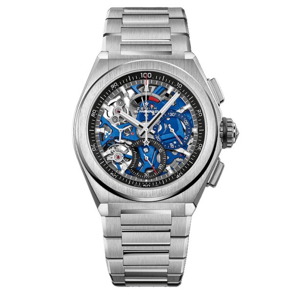 Zenith Defy El Primero 21 Titanium watch blue dial titanium bracelet 44 mm