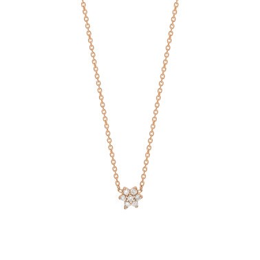 Collier Ginette NY Star Mini en or rose et diamants