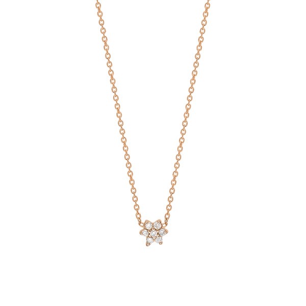 Collier Ginette NY Star Mini en or rose et diamants