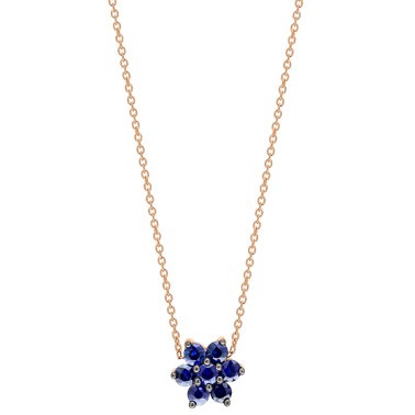 Collier Ginette NY Star en or rose et saphir