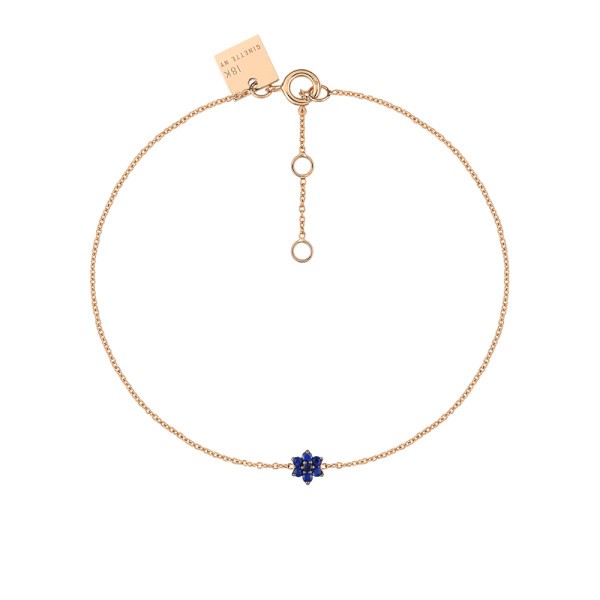 Ginette NY Star bracelet in pink gold and sapphire