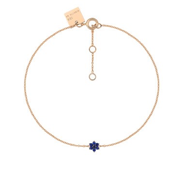Bracelet Ginette NY Star en or rose et saphir
