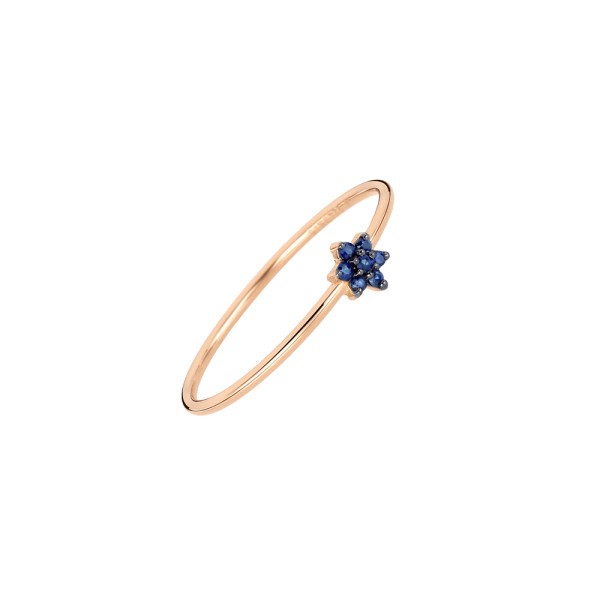 Ginette NY Star Mini ring in pink gold and sapphire
