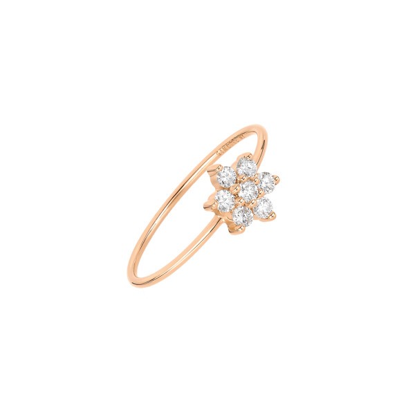 Ginette NY Star ring in pink gold and diamonds