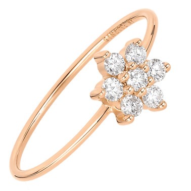 Bague Ginette NY Star en or rose et diamants