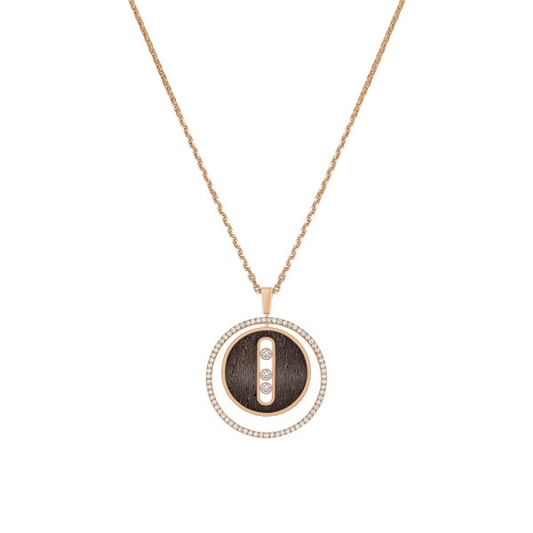 Collier Messika Lucky Move moyen modèle en or rose ziricote et diamants
