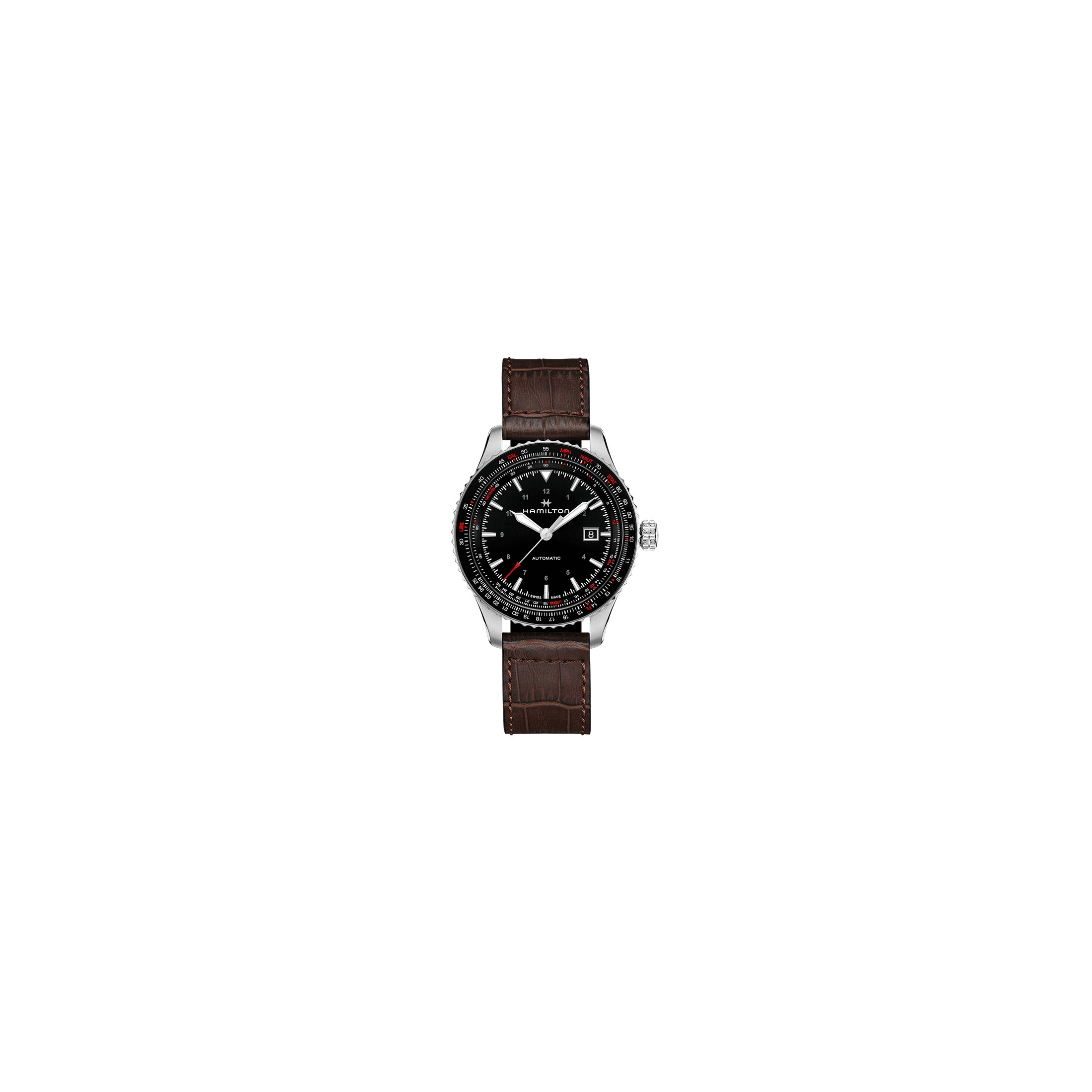 Khaki Pilot Converter Car Watch with 42mm Leather Strap hamilton khaki