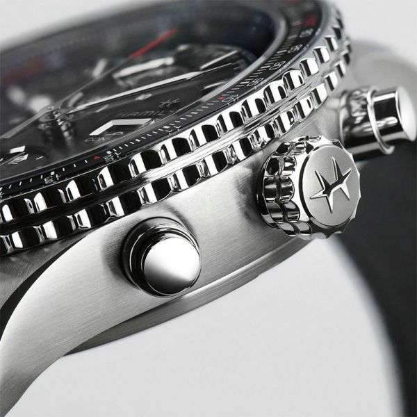 Watch Hamilton Khaki Pilot Converter Automatic Chronograph Leather Strap 44 mm