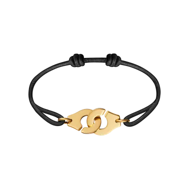 Bracelet Dinh Van Menottes R15 en or jaune sur cordon